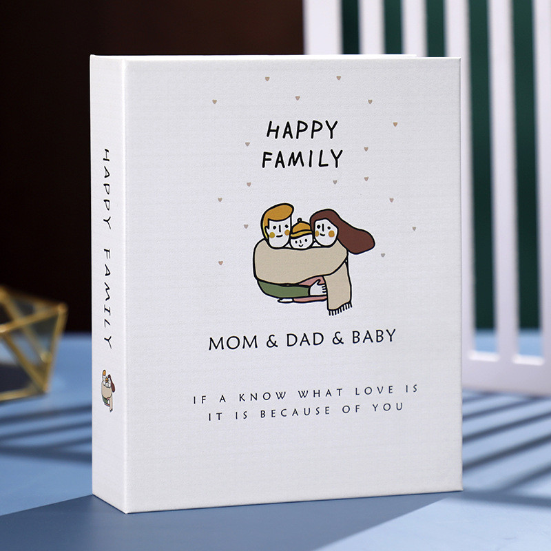 สมุดอัลบั้มรูป 6 นิ้ว แบบสอด ลายมินิมอล ดีไซน์น่ารัก จัดเรียงรูปง่าย เหมาะสำหรับสะสมรูปถ่าย