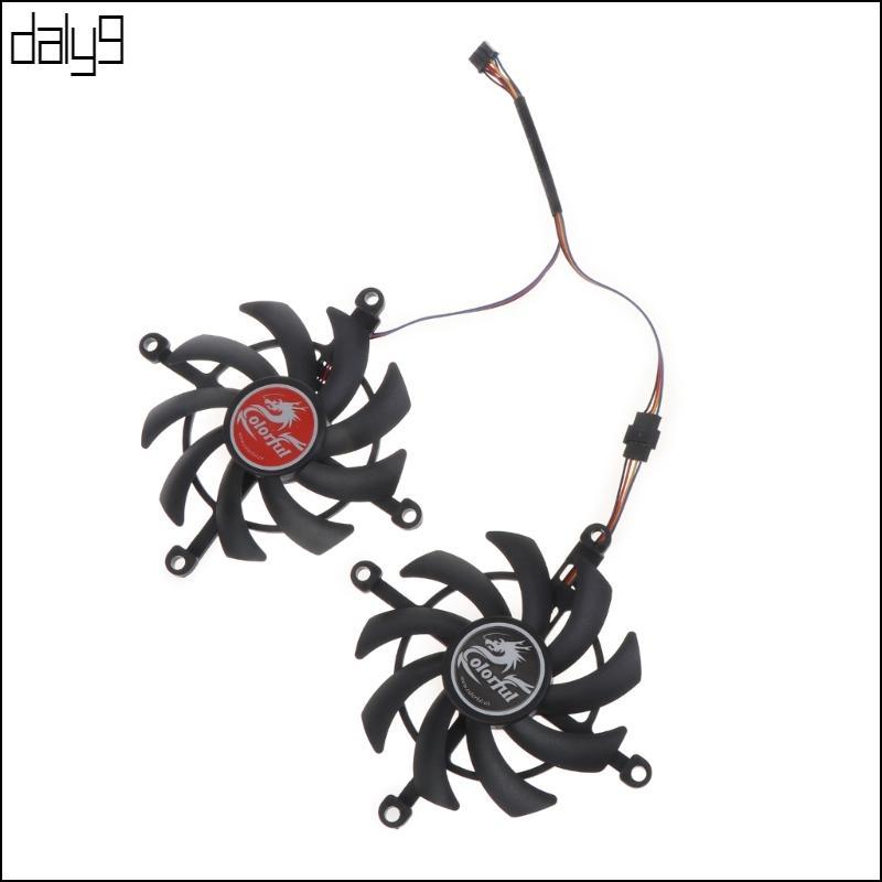 Dal 75 มม.คูลเลอร์พัดลมสําหรับสีสัน GeForce RTX 3060 Ti RTX3060 DUO 12G V2 LV กราฟิกการ์ดพัดลมระบายค