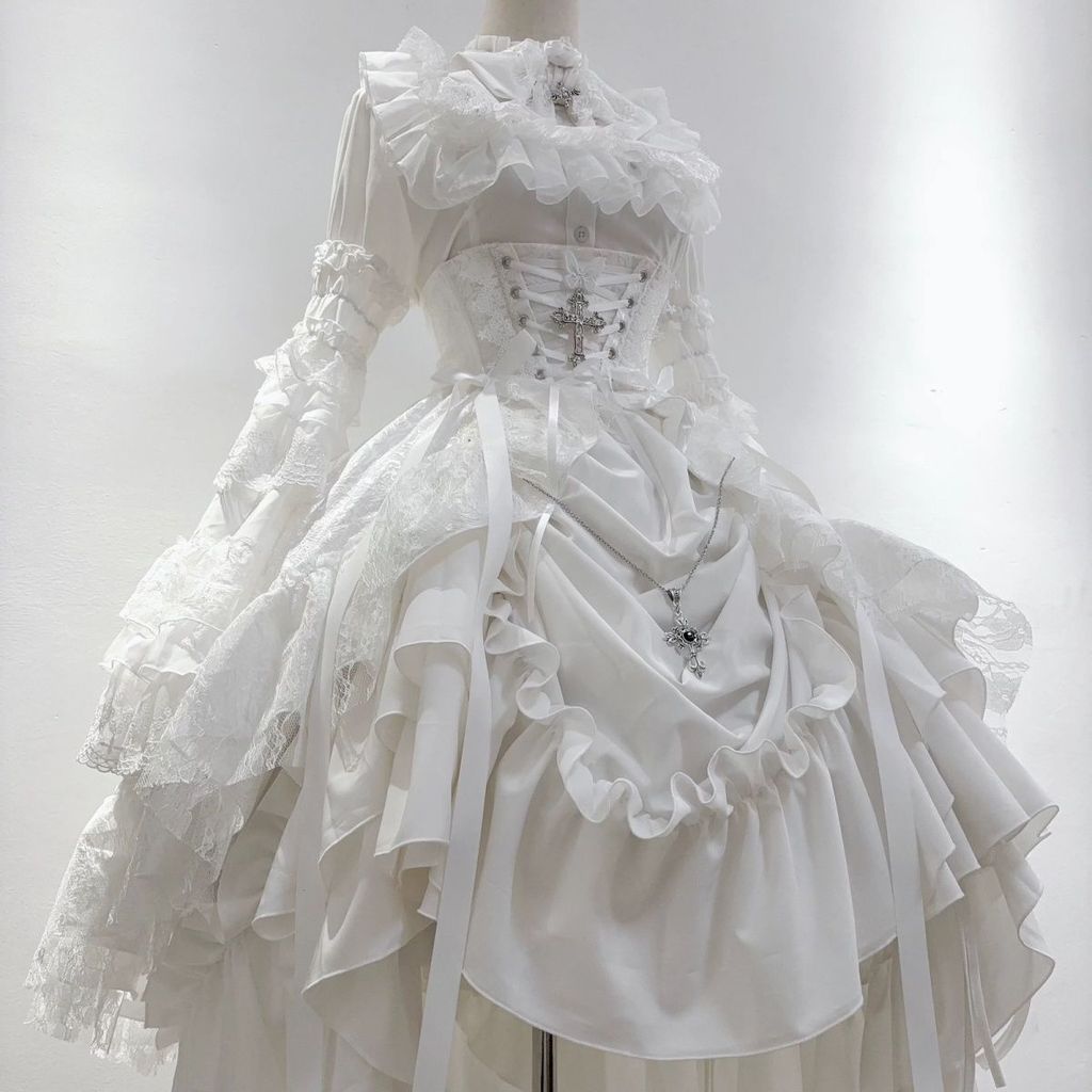 [Immortal Forbidden] Ji Sleeve Super Gorgeous Gothic Girdle Lifting Skirt Lolita