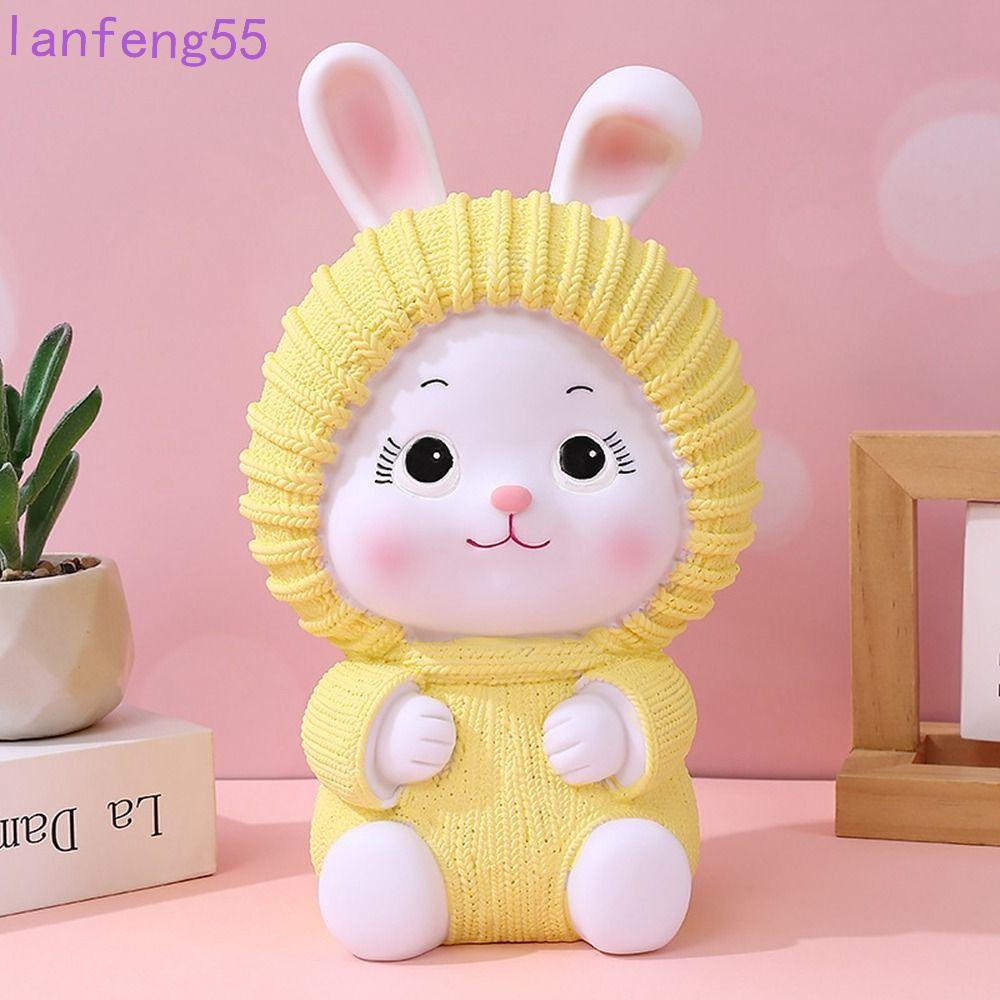 กระปุกออมสินกระต่ายเจ็ตตี้, การออกแบบกระต่ายน่ารักถังเก็บความจุสูง, กระปุกออมสินไวนิลการ์ตูนป้องกันการตกอเนกประสงค์ตกแต่งบ้าน
