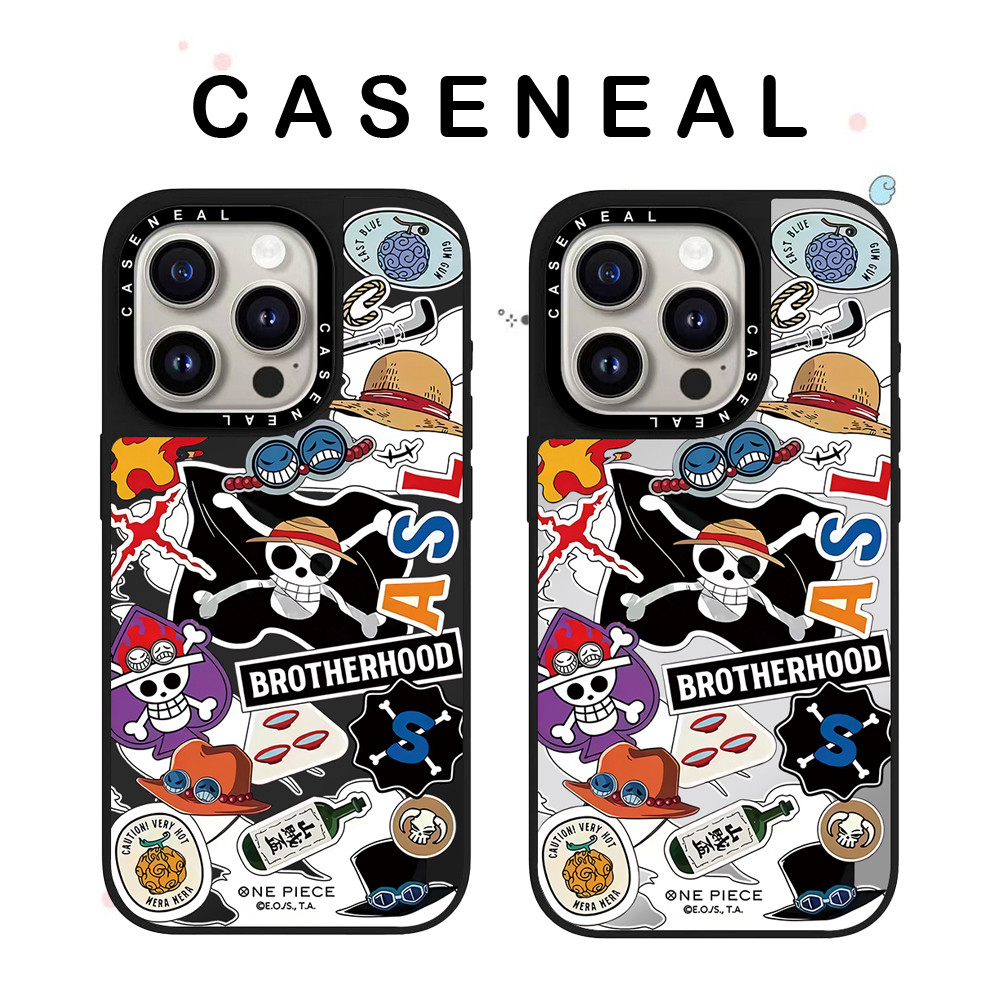 CASENEAL Graffiti การ์ตูนกระจกโปร่งใสเคสโทรศัพท์เหมาะสําหรับ iPhone 17ProMax 17pro 17 air 16promax 16 15promax 15 14promax 13 13promax แฟชั่น Anti Drop Hard Case