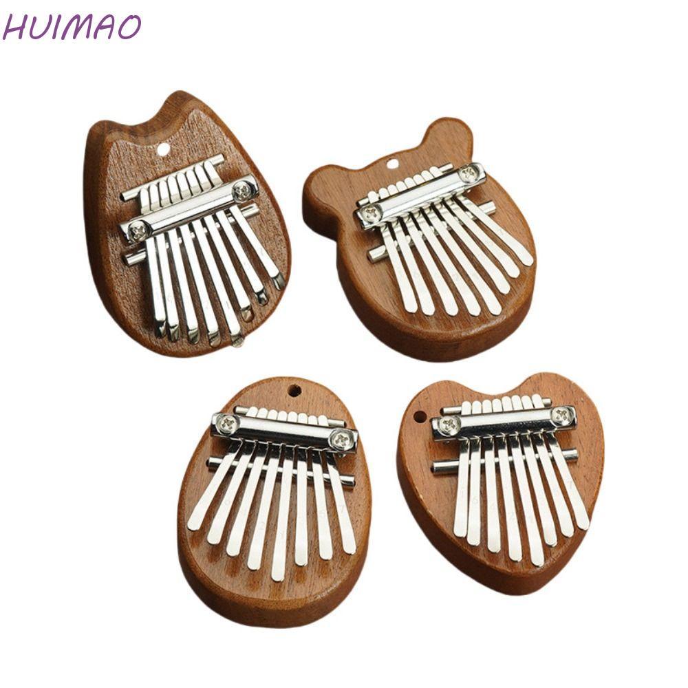 HUIMAO 8 คีย์ Kalimba, ประณีต Mini Finger เปียโน, คีย์บอร์ดเครื่องมือ Marimba แบบพกพา Easy-to-เรียนรู้ Thumb สร้อยคอเปียโนเด็กของขวัญ