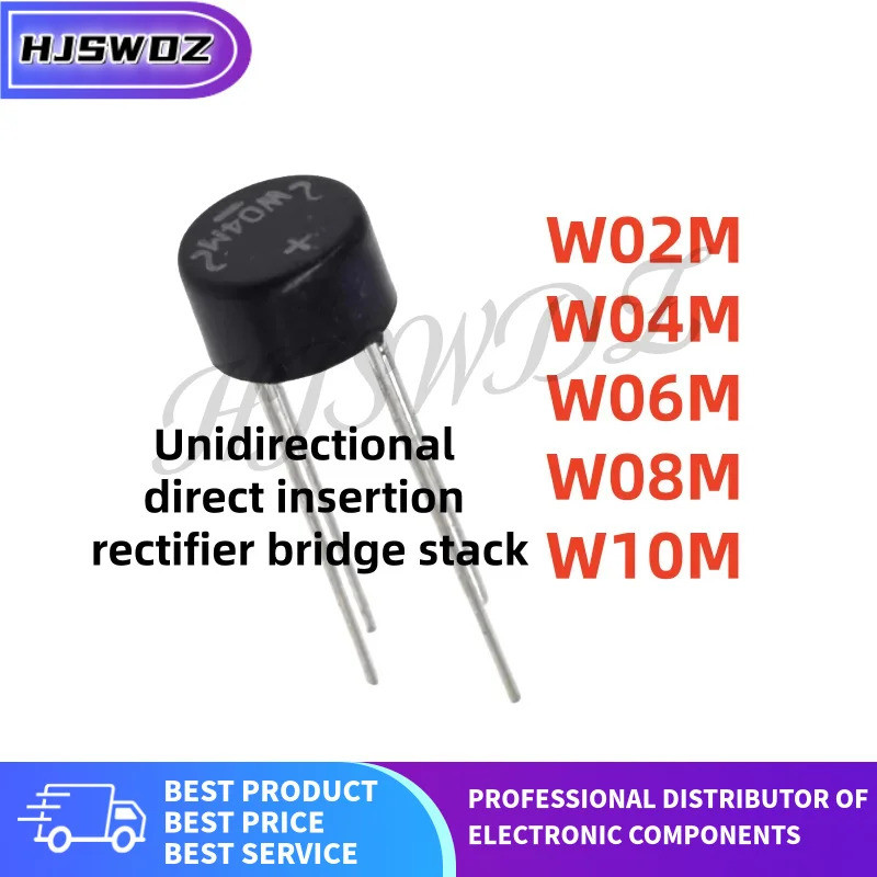 10PCS W02M W04M W06M W08M W10M Rectifier Bridge Round Bridge Rectifier ยี่ห้อใหม่ในสต็อกชิป ic PAY4