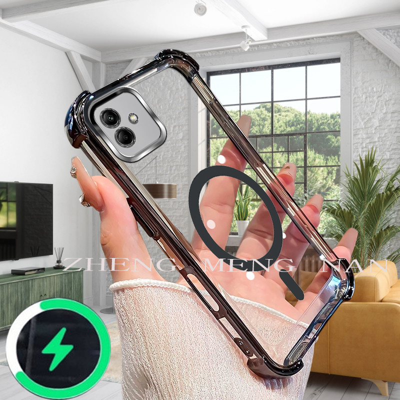 เหมาะสําหรับ Samsung A04 A04E A05 A06 A07 เคสโทรศัพท์มือถือพร้อม TPU anti drop soft shell strap 0040