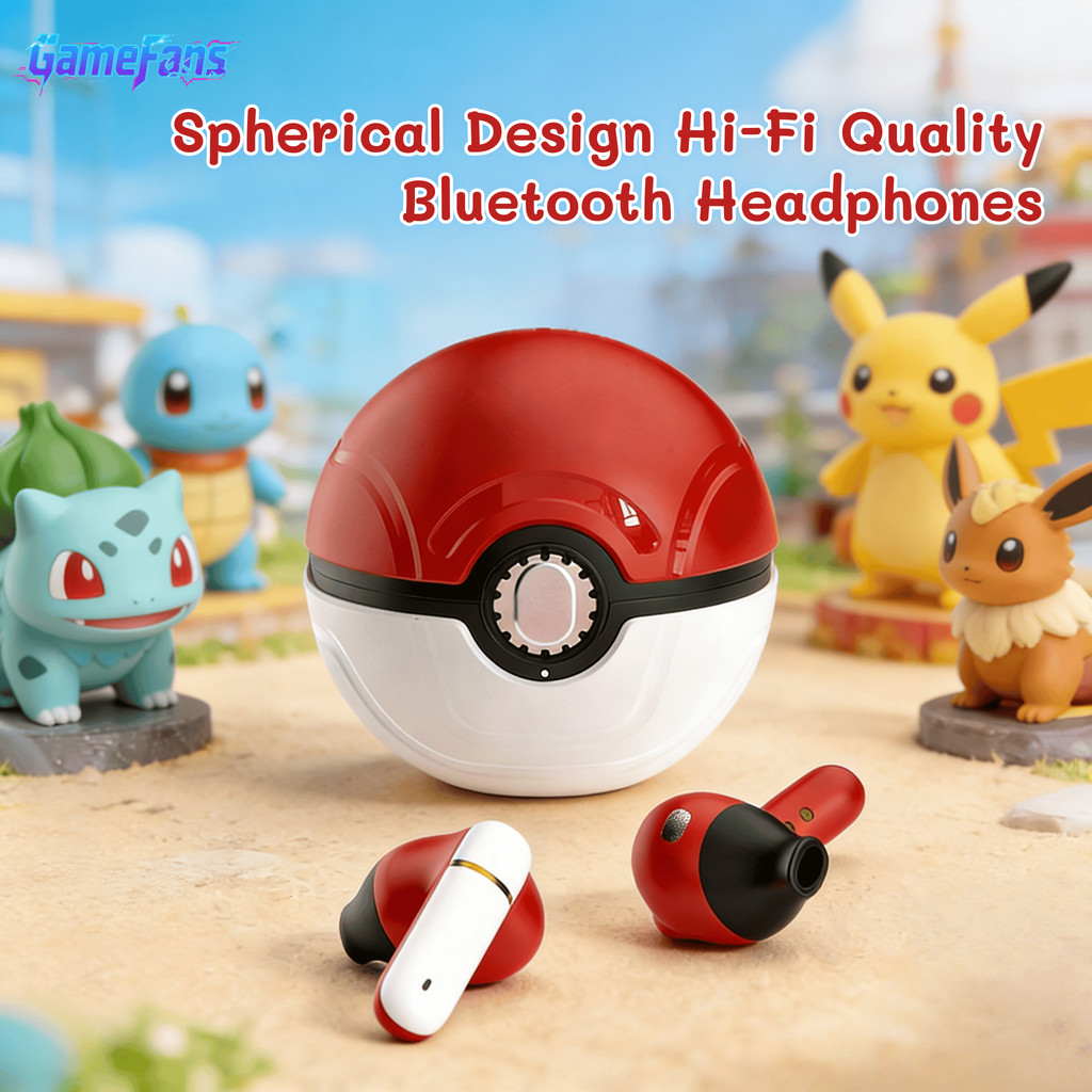 ชุดหูฟังสําหรับเล่นเกมบลูทูธไร้สาย Poké Ball tws