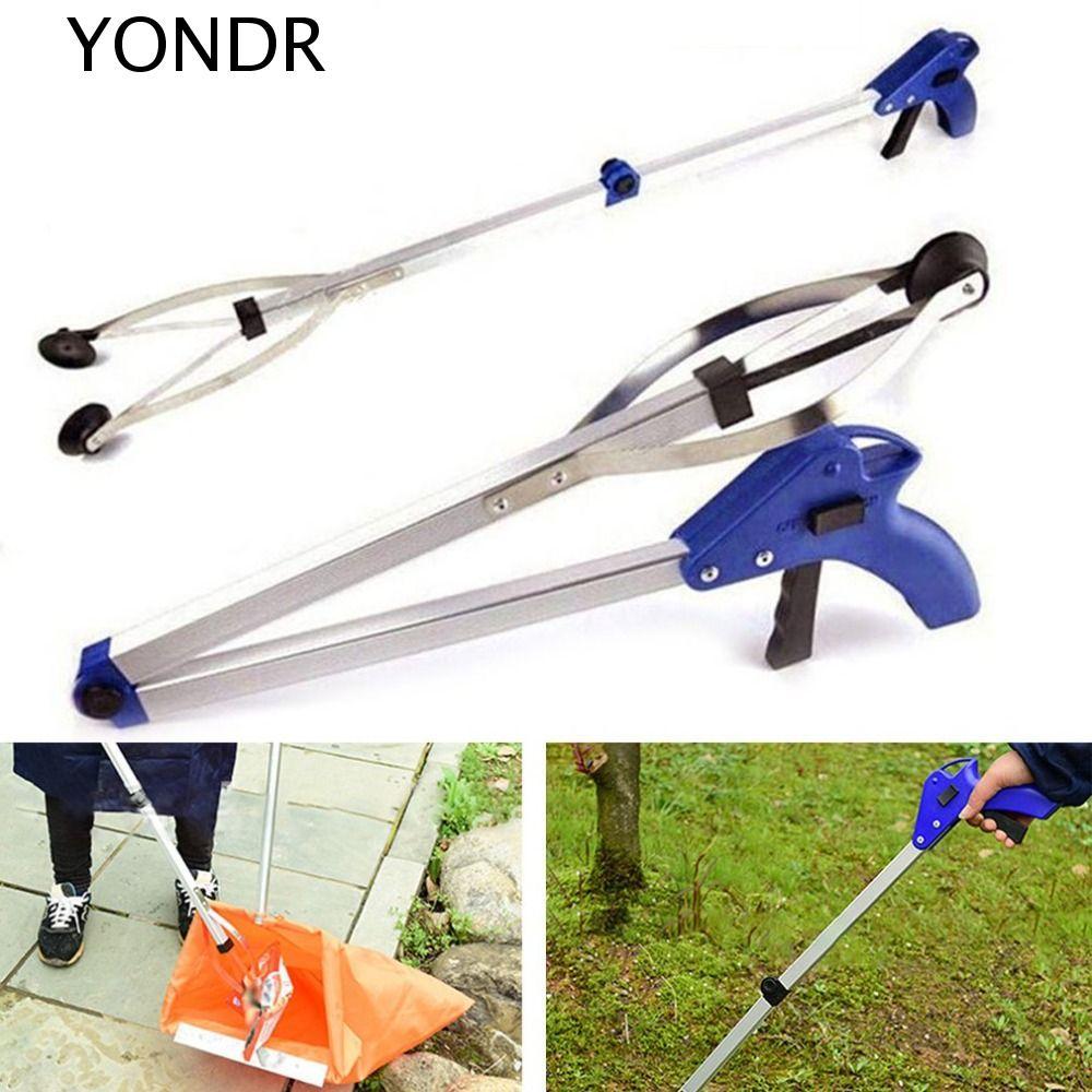 YONDR พับ Reacher Grabber เครื่องมือ, แขนยาว 83 ซม. Claw ถังขยะ Picker, แบบพกพา Telescopic แบบพับได้ Extender Gripper เครื่องมือ Home