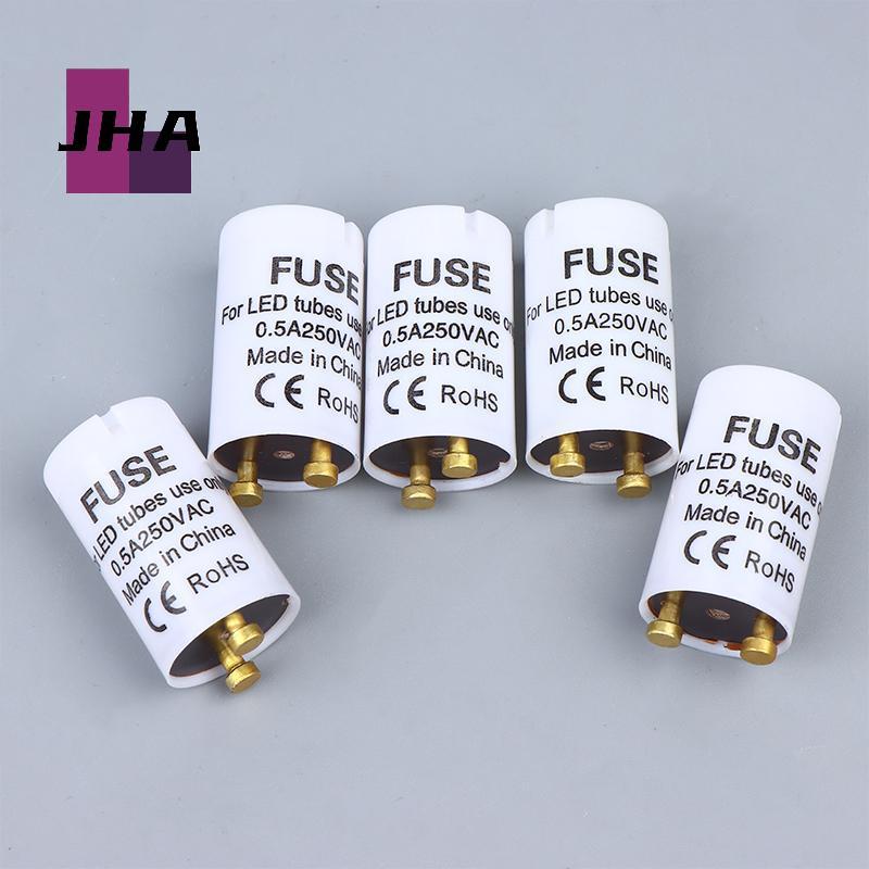 [JHA] Starter T8 LED 5 ชิ้น/ล็อต LED Sterter T8 LED 0.5A/250V HRC Type Fuse CE RoHS Compliant LEDT8 