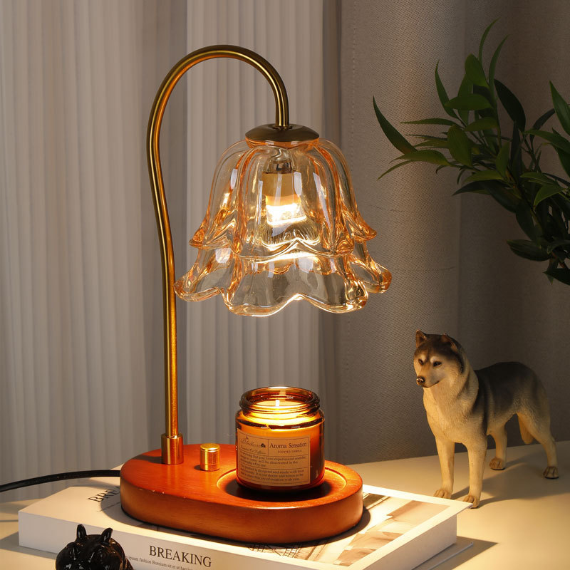 Lily of the Valley Aromatherapy Lamp, Wax Melting Lamp, French Retro Bedroom Bedside Lamp, Home Deco