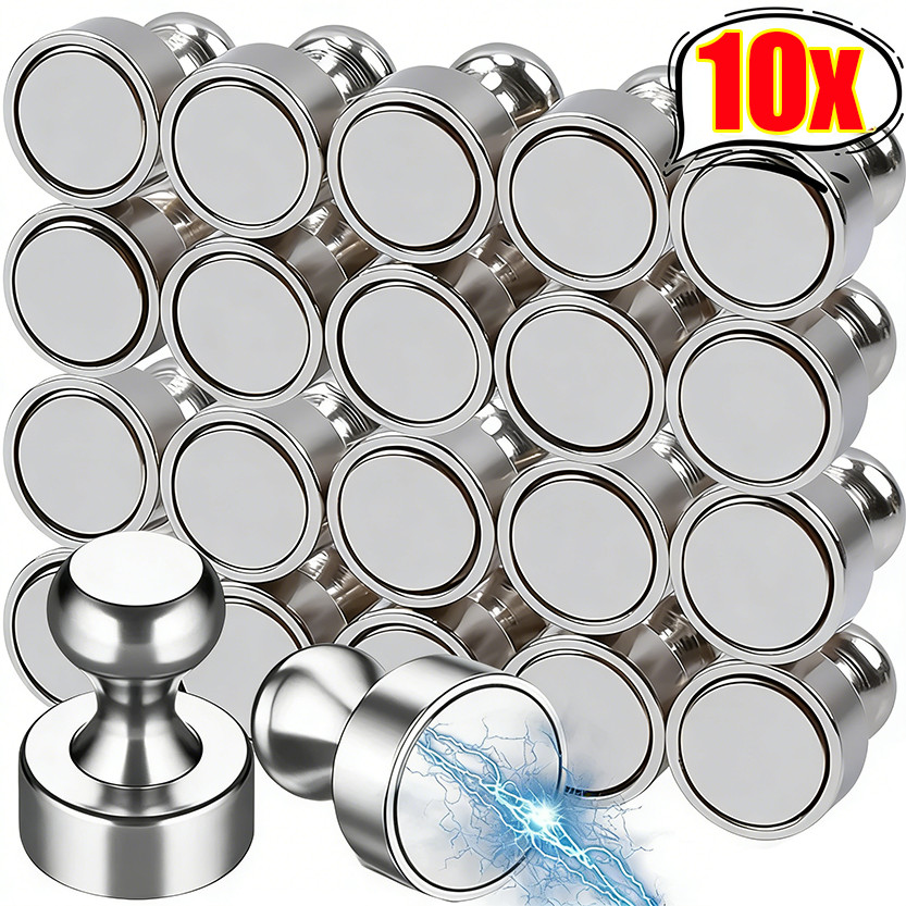 2-10 ชิ้น Super Strong Neodymium แม่เหล็ก Pushpin / ไวท์บอร์ดคงที่ Pushpins / โลหะเก็บ Thumbtack