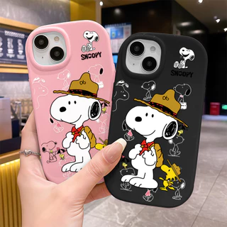 ส่งของเร็ว เคสสำหรับไอโฟน13 การ์ตูนสนุบี้ฮิต เคสมือถือนิ่มกลมใหญ่TPU For IPhone17 16 15 14 11 12 13ProMax 6/7/8Plus XSXR