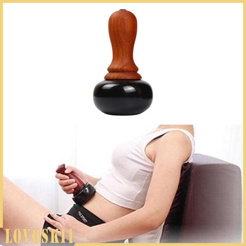 [Lovoski1] หินร้อนสําหรับนวด Bianstone ด้ามไม้แบบพกพาผ่อนคลายมือถืออเนกประสงค์ขูดเครื่องมือสําหรับแขนเอวร่างกายขา Eye