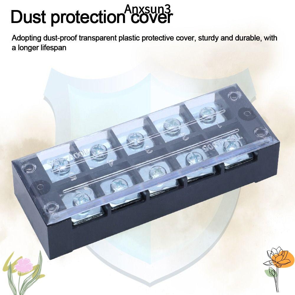 ANXSUN3 Terminal Block,พร้อมสกรู Dual แถว Strip Block Terminal, Terminal Block Connector สายไฟคงที่บ