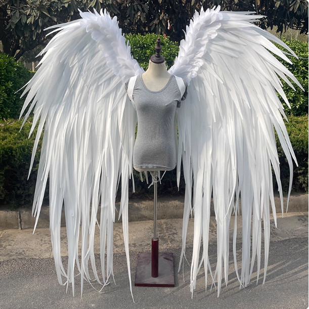 COSPLAY White Archangel Wings Model Catwalk Photo Props