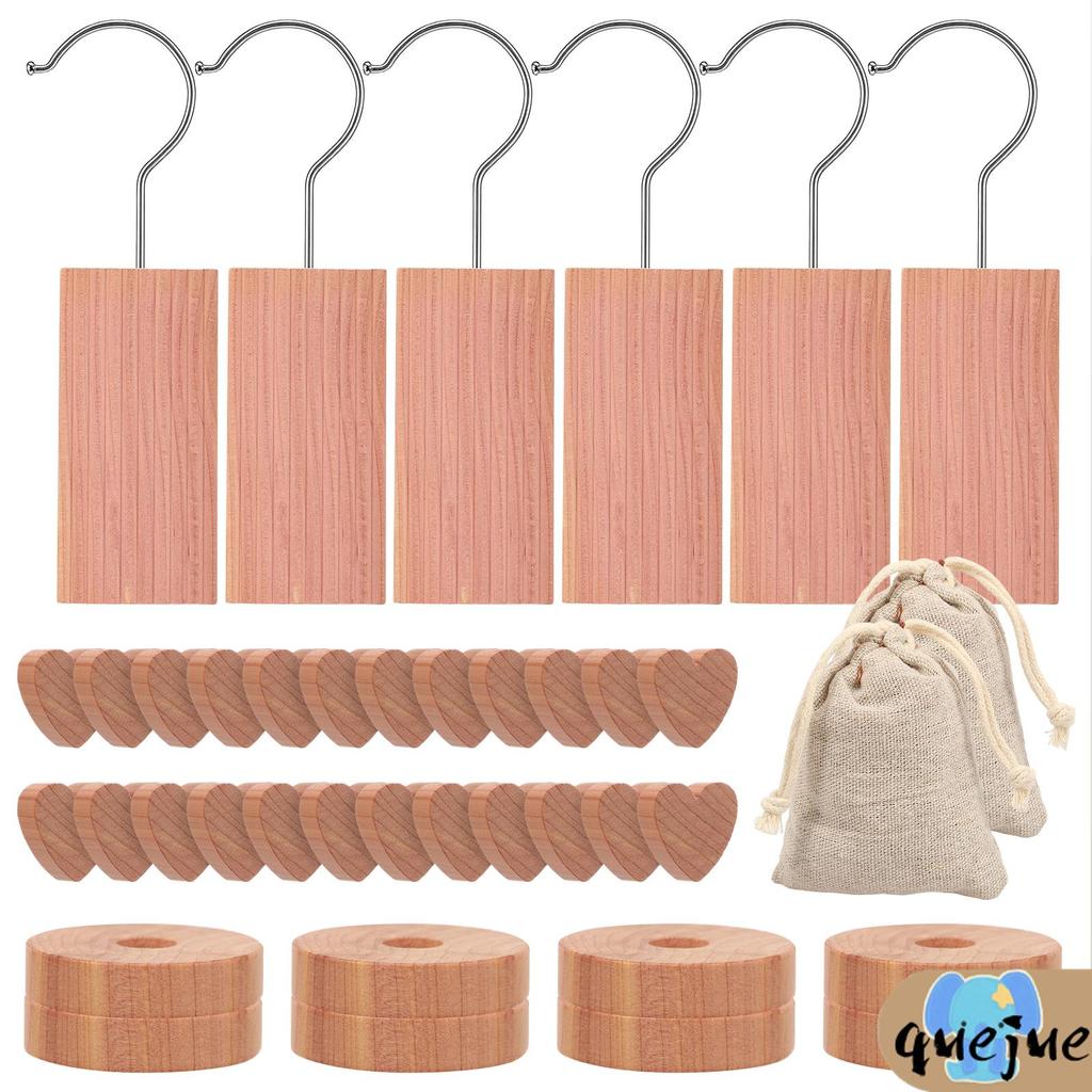 40 ชิ้น Cedar Disc Natural Cedar Block Freshener สําหรับกล่องเก็บลิ้นชักตู้เสื้อผ้าเสื้อผ้า SHOPQJC6