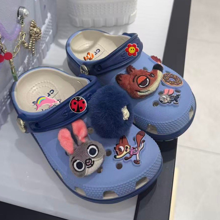 New Zootopia Kids Cartoon Perforated Shoes – Fashion Outdoor Sandals, Durable Trendy Childrens Footwear ราคา ถูกที่สุด ดีลบีเคเค แกลเลอรีภาพที่ 5