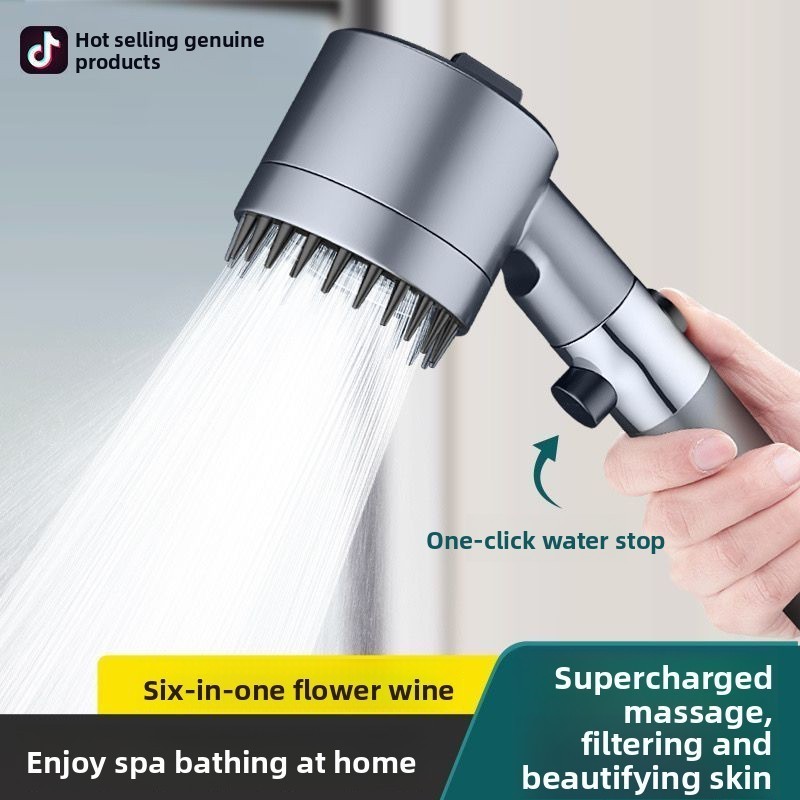 High Pressure Shower Head with Spray Nozzle, Ultra High Pressure Shower Head, Massage Shower Head, U