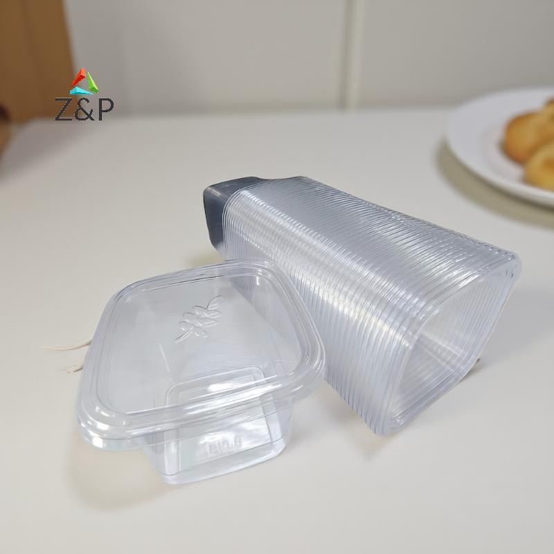 [Z & P-t] ถ้วยพลาสติกใส 50 ชิ้นกล่องขนมมูสแบบใช้แล้วทิ้งพร้อมฝาปิดขนมอาหารอะคริลิคถ้วยเค้ก 150/250/3