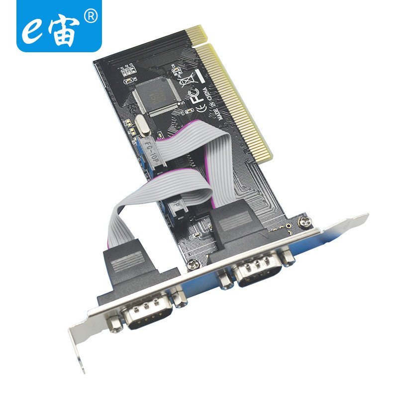 E Universe PCI Serial Card 2 Serial Card rs232 การ์ดโทรศัพท์เดสก์ท็อป DB9 Pin com Card Multi-Serial 