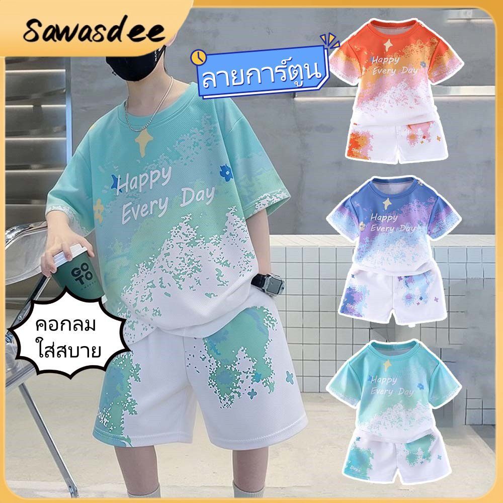 【จัดส่งรวดเร็ว】ชุดกีฬาไล่สีสำหรับเด็ก – เสื้อยืดและกางเกงขาสั้นสำหรับเด็กชายและเด็กหญิง ชุดกีฬาฟุตบอลและบาสเก็ตบอล