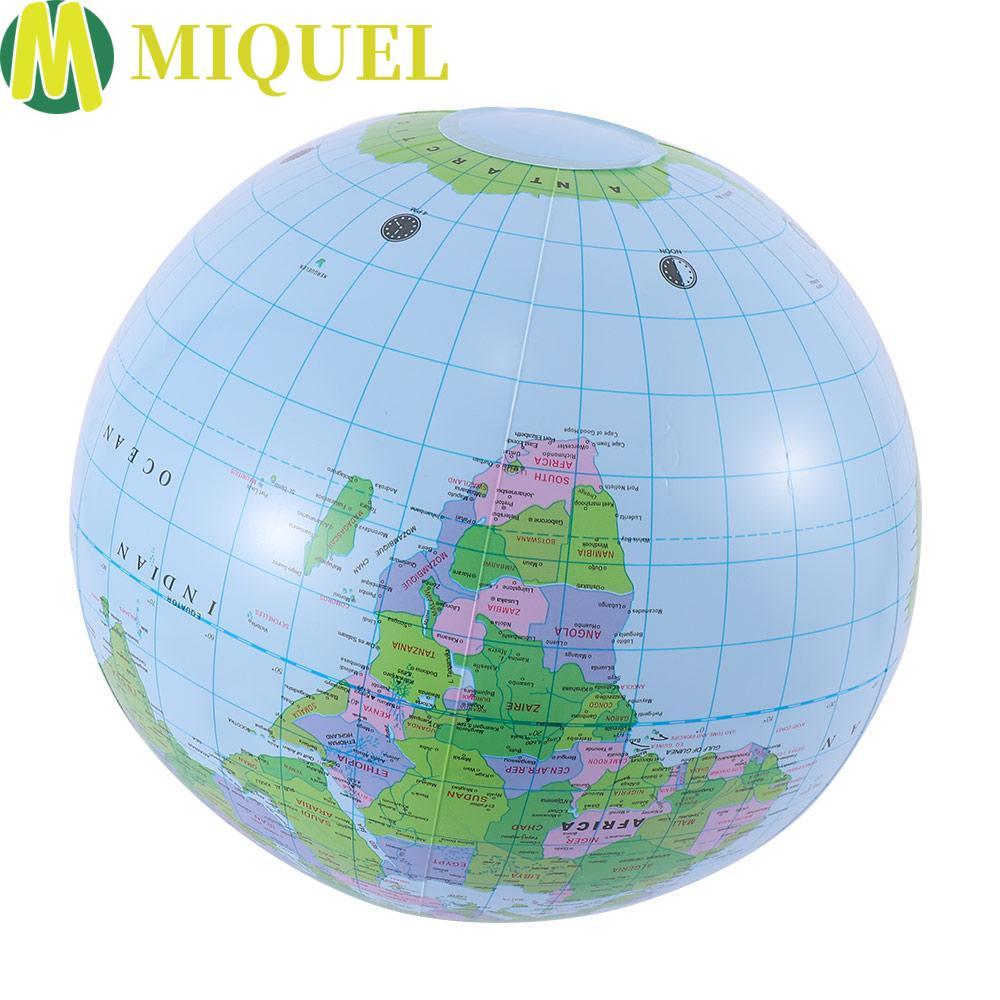 MIQUELZA Inflatable 40 ซม.ภาษาอังกฤษ 16 นิ้วของขวัญ Earth ทนทาน Giant Educational World Map