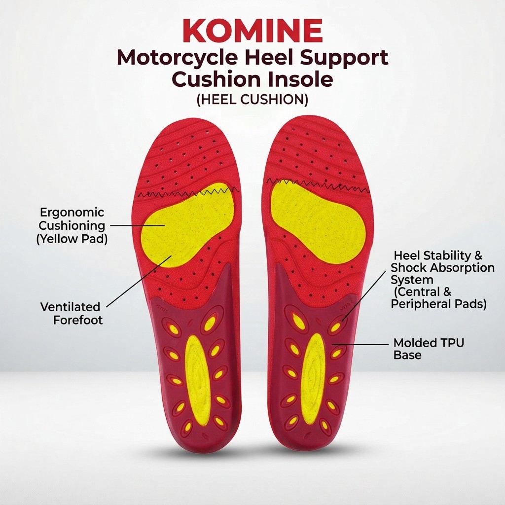 KOMINE Motorcycle Heel Support Cushion Insole Gray Free BK-208 992