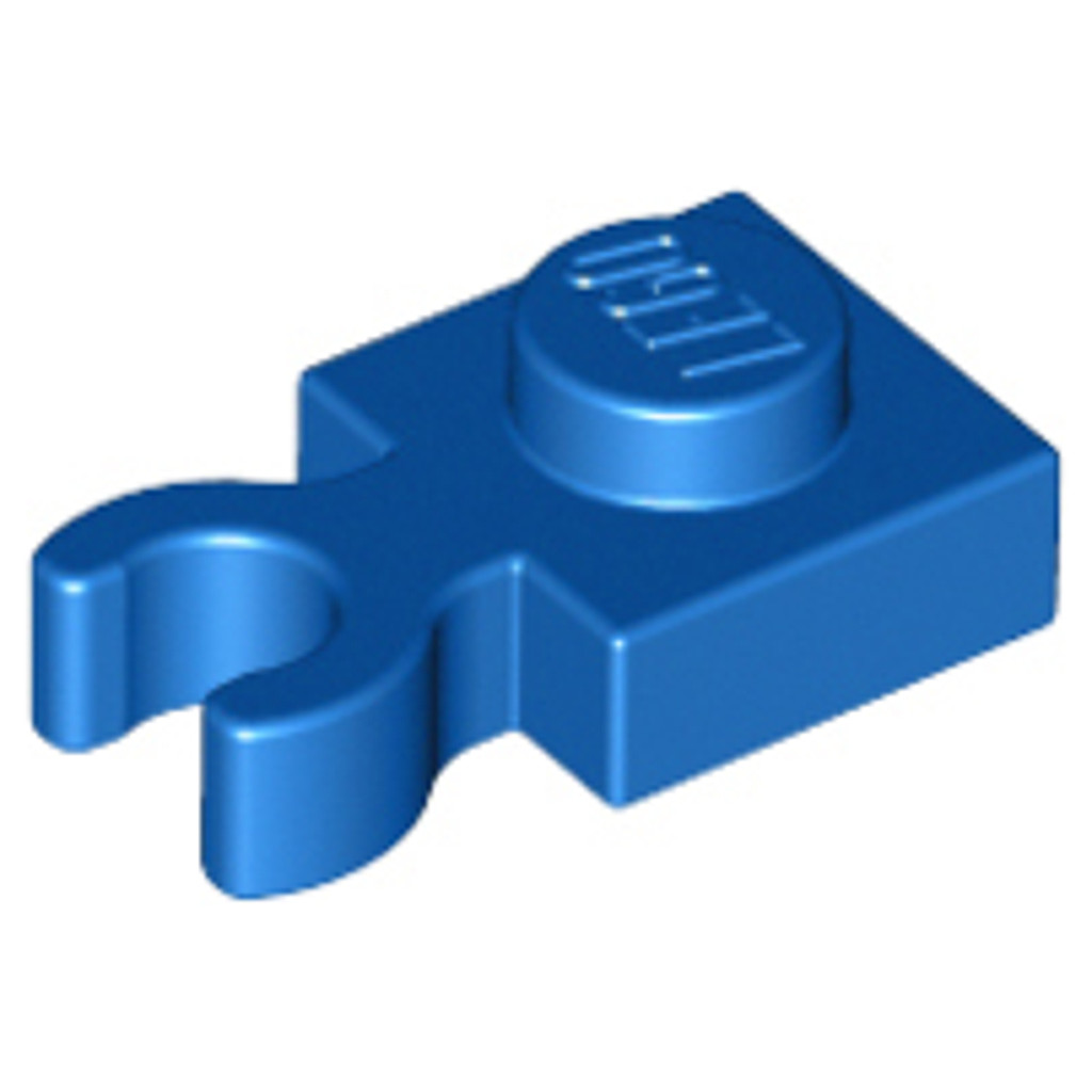 Brick2cube Part - Plate, Modified 1 x 1 with Open O Clip Thick (Vertical Grip) - 4085d