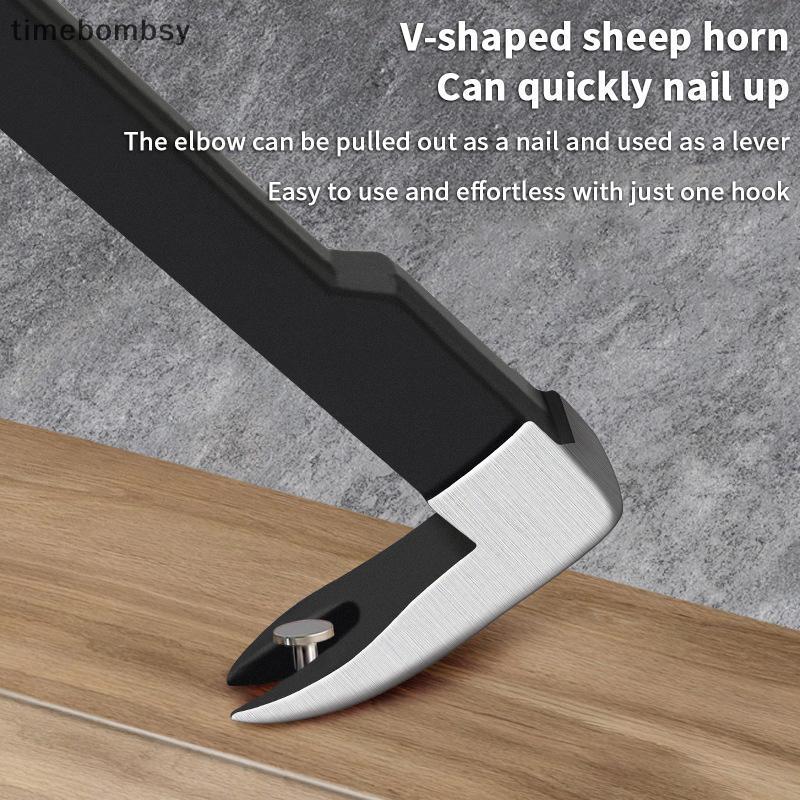 (time) Multi-Functional Nail Remover Pry Sti Woodworking Dismantling Tool Wall Cement Nail Remover C