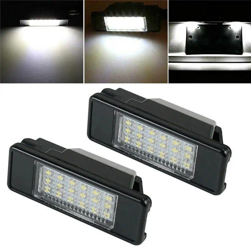 LED จํานวนใบอนุญาตแผ่นสีขาว Canbus สําหรับ Peugeot 106 1007 307 308 3008 406 407 Citroen Berlingo C2