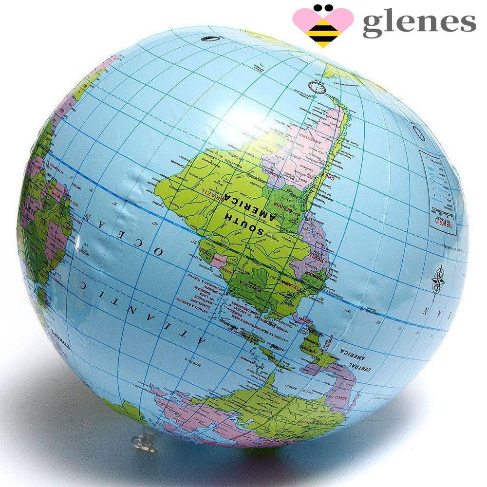 GLENES Globe English Earth Geographing Beach Ball การศึกษา Blow Up PVC ของขวัญแผนที่โลก