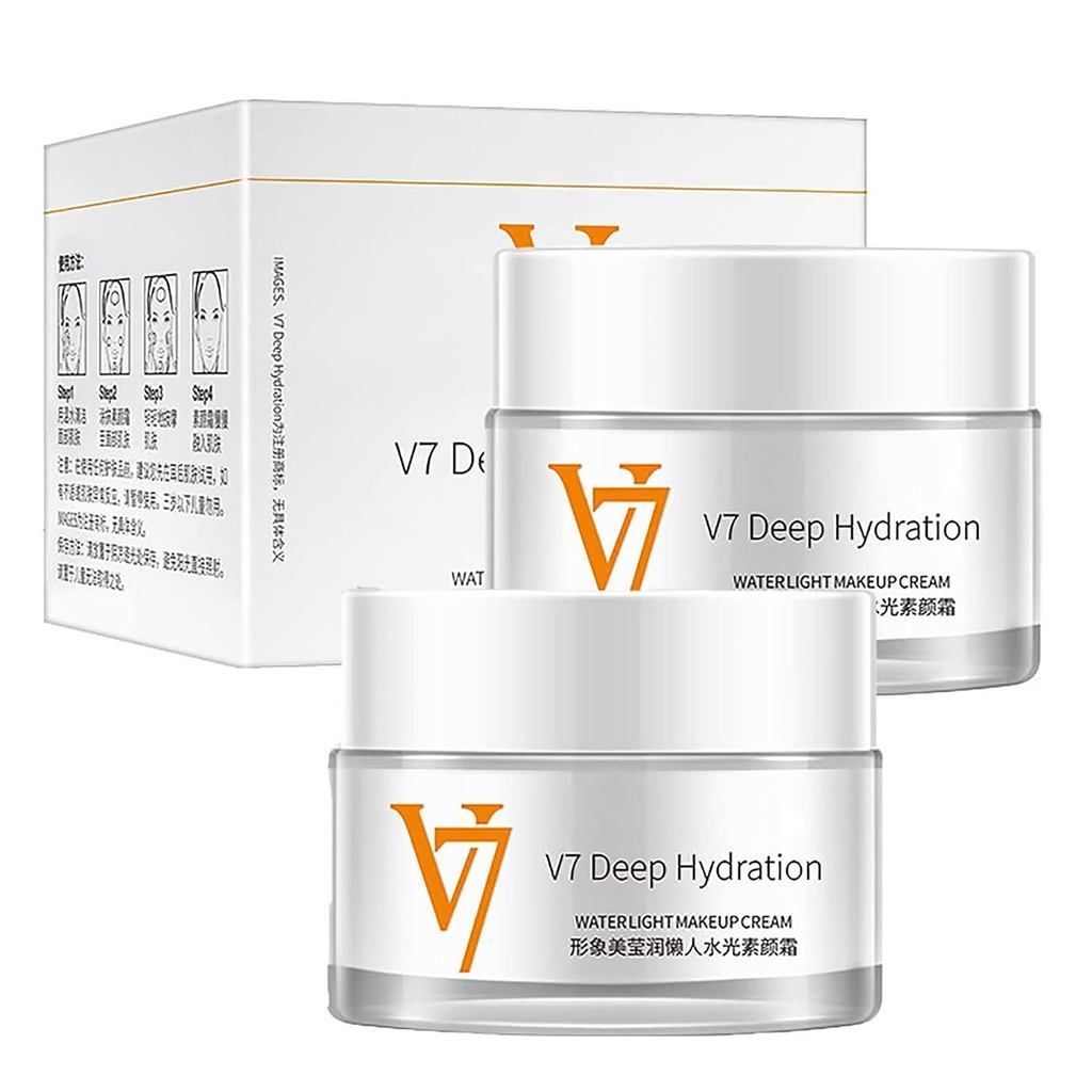 V7 Deep Hydration Waterlight Makeup Cream,Moisture Toning Light Cream,V7 Korea Toning Light Cream มอ