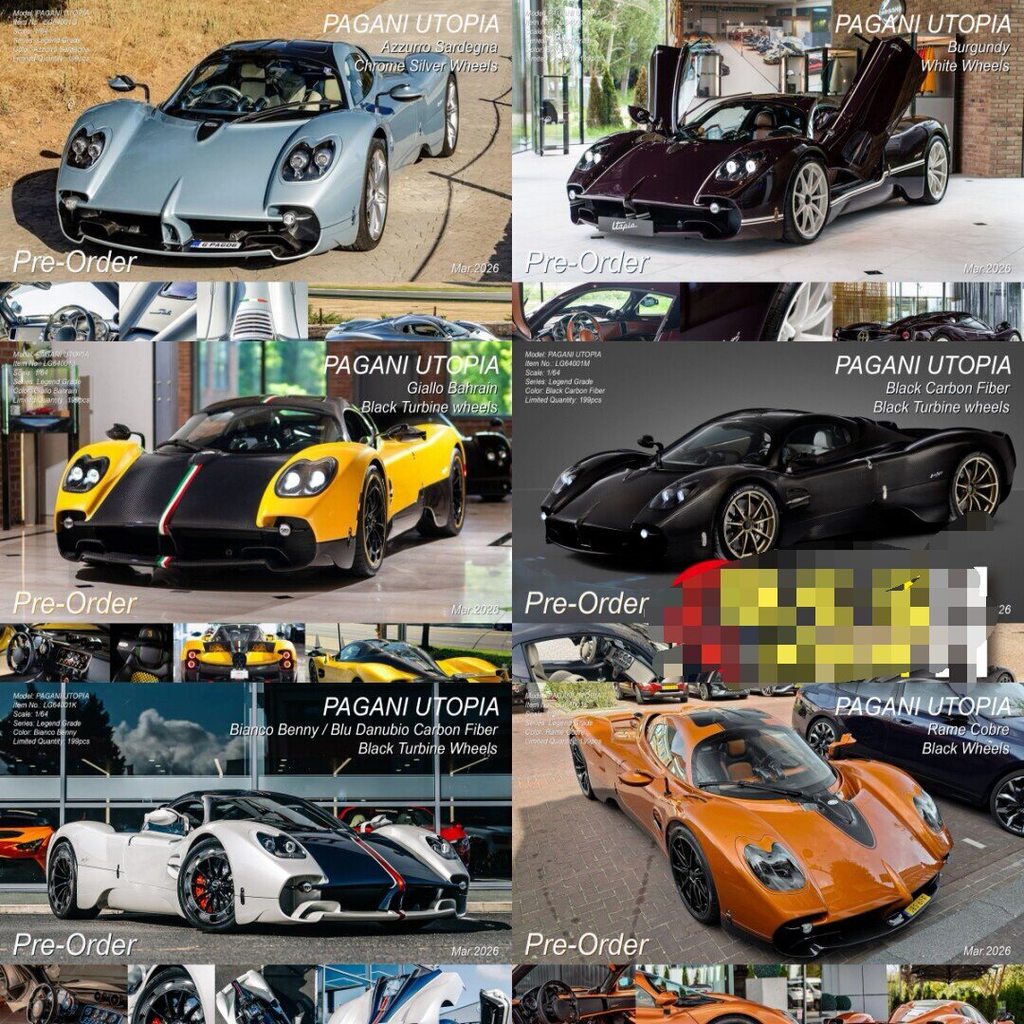 FIGART 1: 64 PAGART PAGANI UTOPIA UTOPIA โมเดลรถเรซิ่น