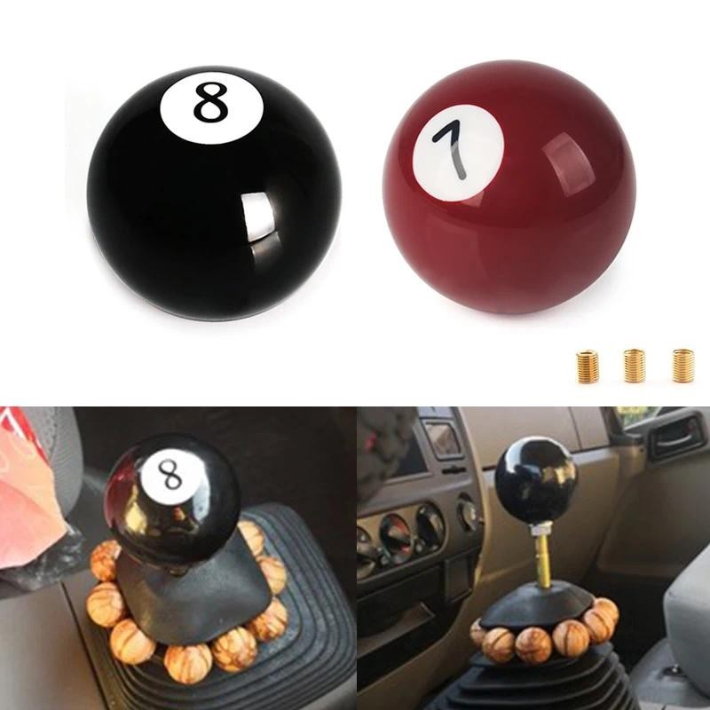 สีดํา 8 Ball Gear Knob/หัวเกียร์สั้นสําหรับรถยนต์สากลอะคริลิคสีดํา 8 Ball สําหรับ