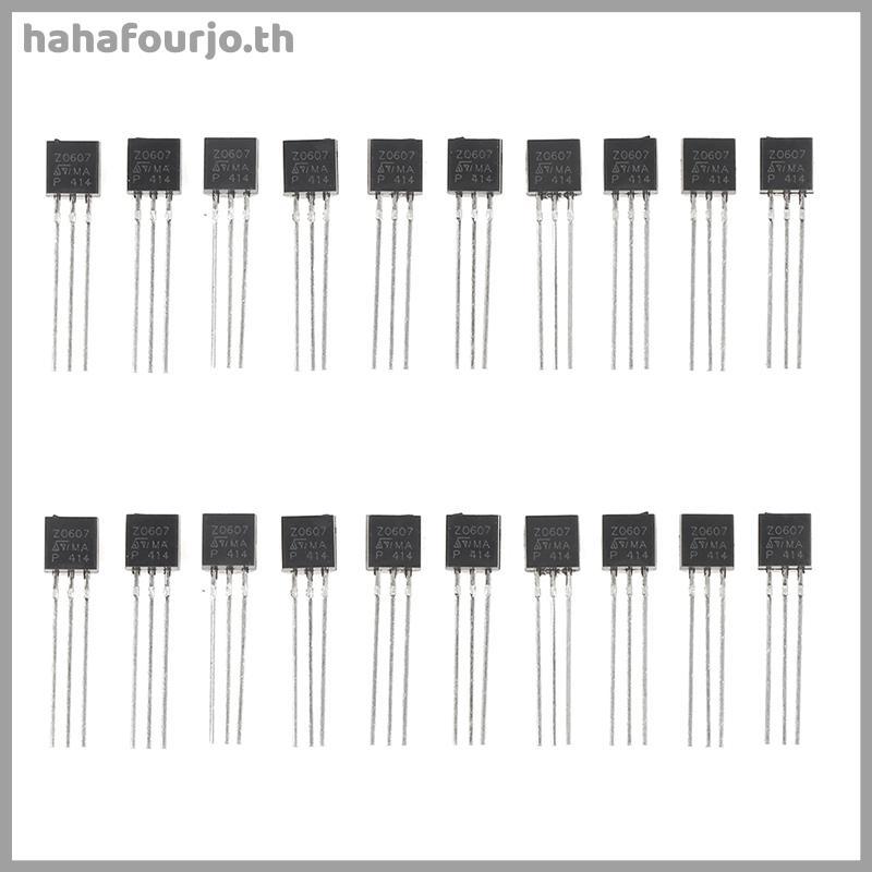 HAH 20pcs Z0607 Z0607MA TO-92 Triac 0.8A 600V Triacs Thyrtor 0.8 Amp 600 โวลต์ TH