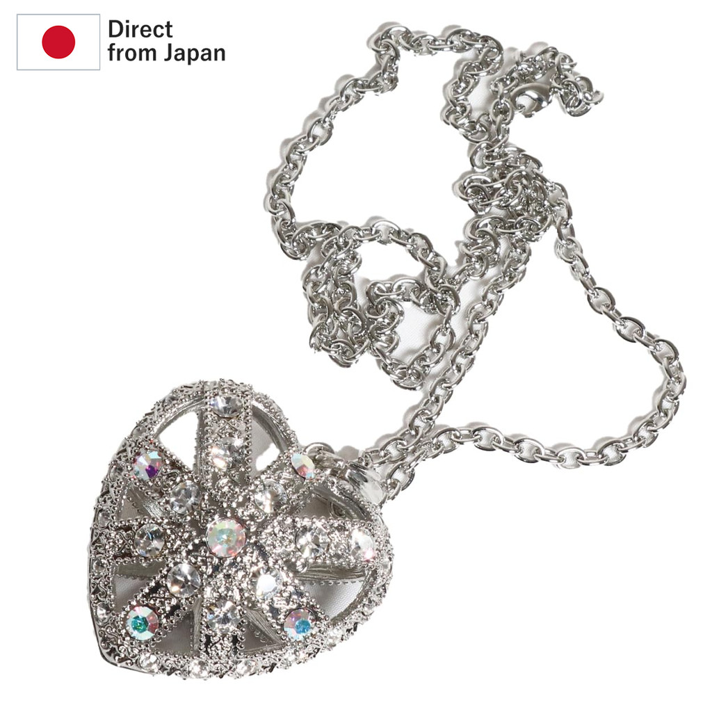 [ของแท้จากญี่ปุ่น🇯🇵] Deorart Big Heart Charm Necklace Rhinestone Gothic Visual Gothic Punk Dark Deorart Select BY1186