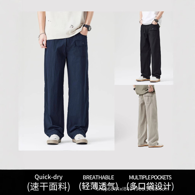 KUKULUKY Quick-Drying กางเกงผู้ชายกางเกงลําลองฤดูร้อนผลิตภัณฑ์ใหม่ American Street Wear Street Men ก