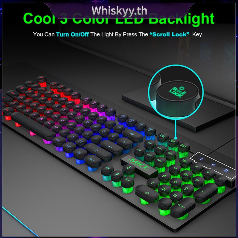 [whiskyy.th] AK-800 USB Wired Mechanical Feeling 104 Key RGB Backlit Game Keyboard