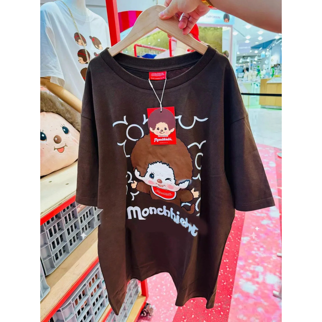 เสื้อยืดน่ารักแขนสั้นพิมพ์ลายจากผ้าฝ้ายแท้ สไตล์พรีปี้ สำหรับทั้งผู้ชายและผู้หญิง