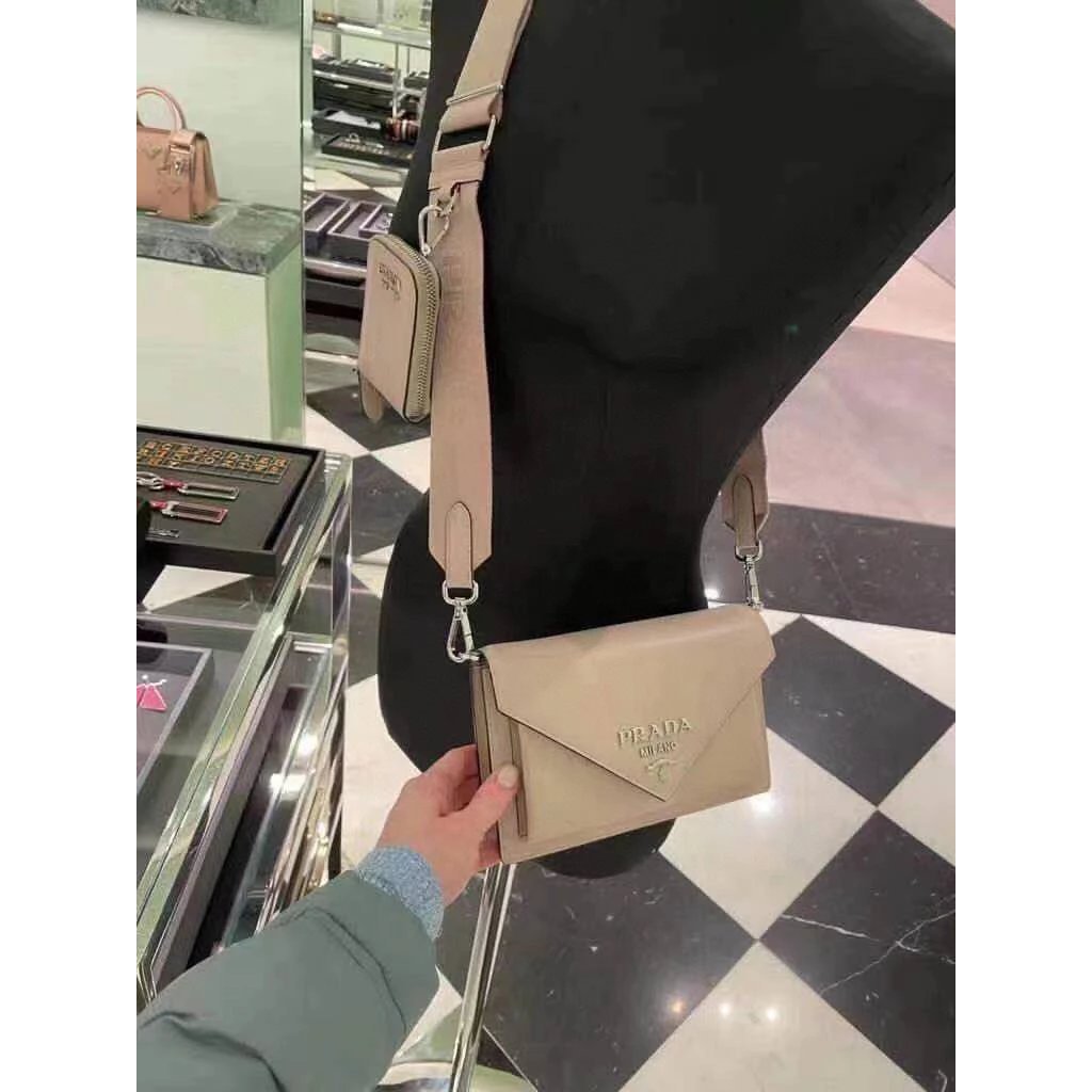 Show Noble Taste Prada Three-in-One Mini Envelope Bag, Braided shoulder Cross-Body Dual-Use, Exclusi