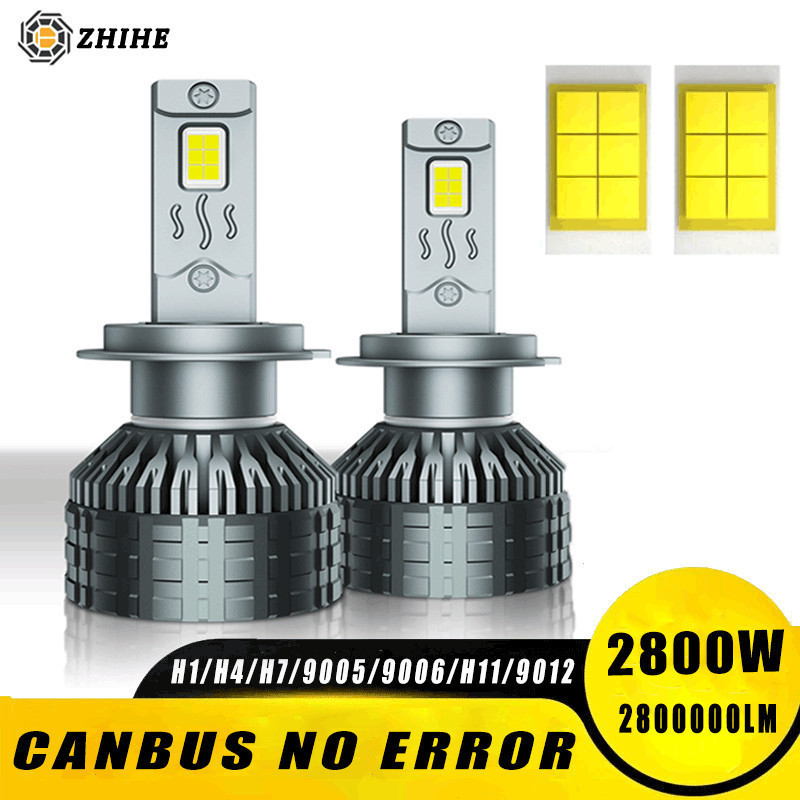 เหมาะสําหรับรถยนต์ H7 H4 LED หลอดไฟ CSP 5570 H11 9005 HB3 9006 HB4 H1 LED CAN Bus ไฟหน้าไฟตัดหมอก 65