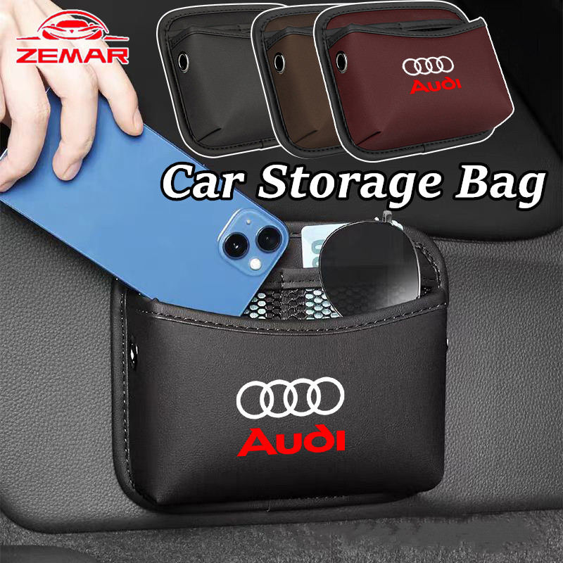 Audi Universal Car Storage Bag Driver และผู้โดยสารคอนโซลกลางกระเป๋าเก็บสําหรับ Audi A3 8l 8Y A1 Q5 T