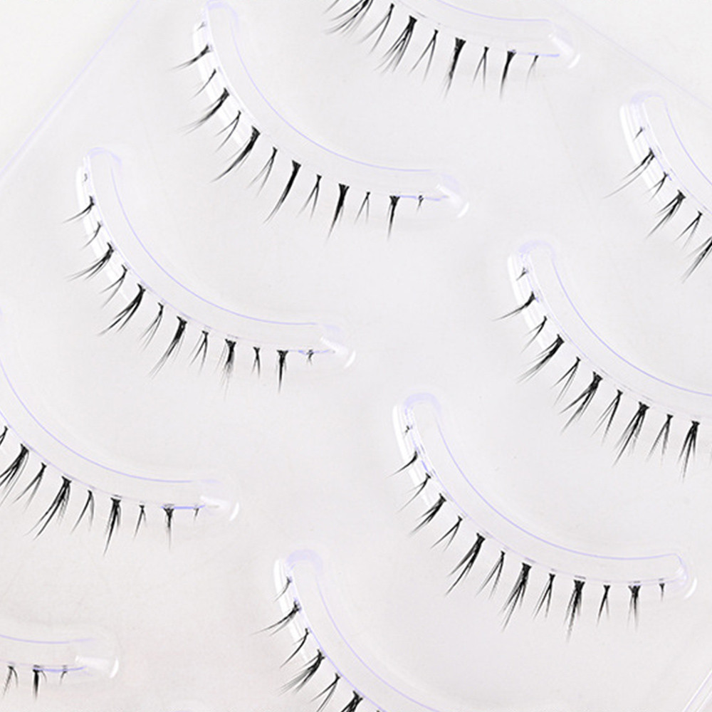 ก้านใสใต้ขนตามังงะขนตาธรรมชาติขยายแต่งหน้าทุกวัน 5 คู่ Wispy Cross - รูปที่ 6