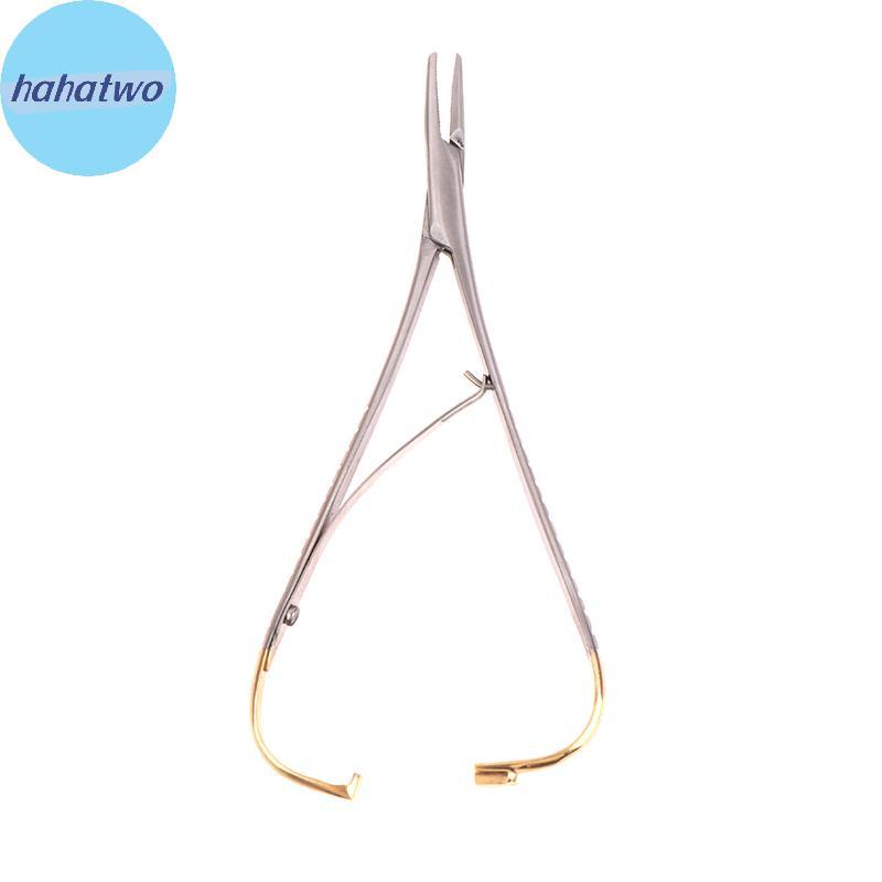 Ha 1PC สแตนเลสสตีลเข็มผู้ถือจัดฟัน Plier สีทองเครื่องมือผ่าตัดเครื่องมือ TH