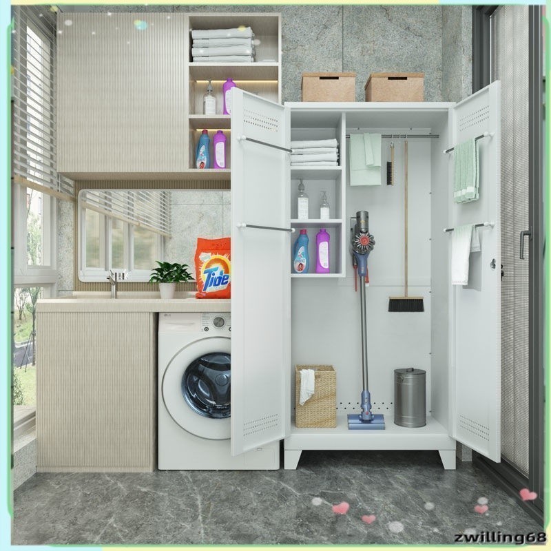 Stainless steel cleaning cabinet balcony locker hole plate storage cabinet outdoor tool cabinet
