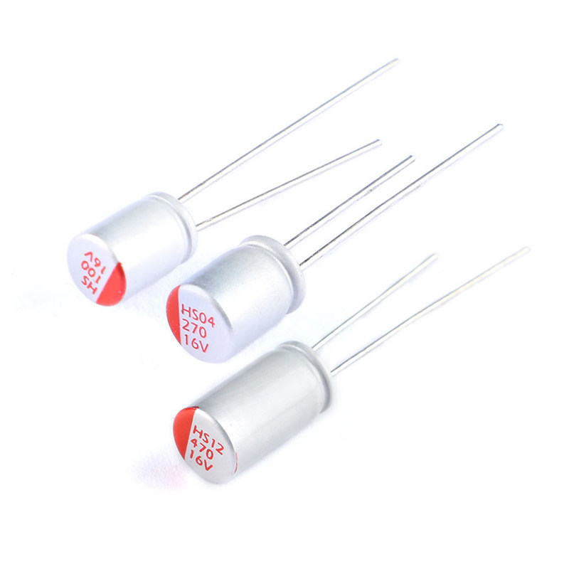 ตัวเก็บประจุไฟฟ้าแข็งแบบอินไลน์ 16V 100uF 220uF 270uF 330uF 470uF 680uF