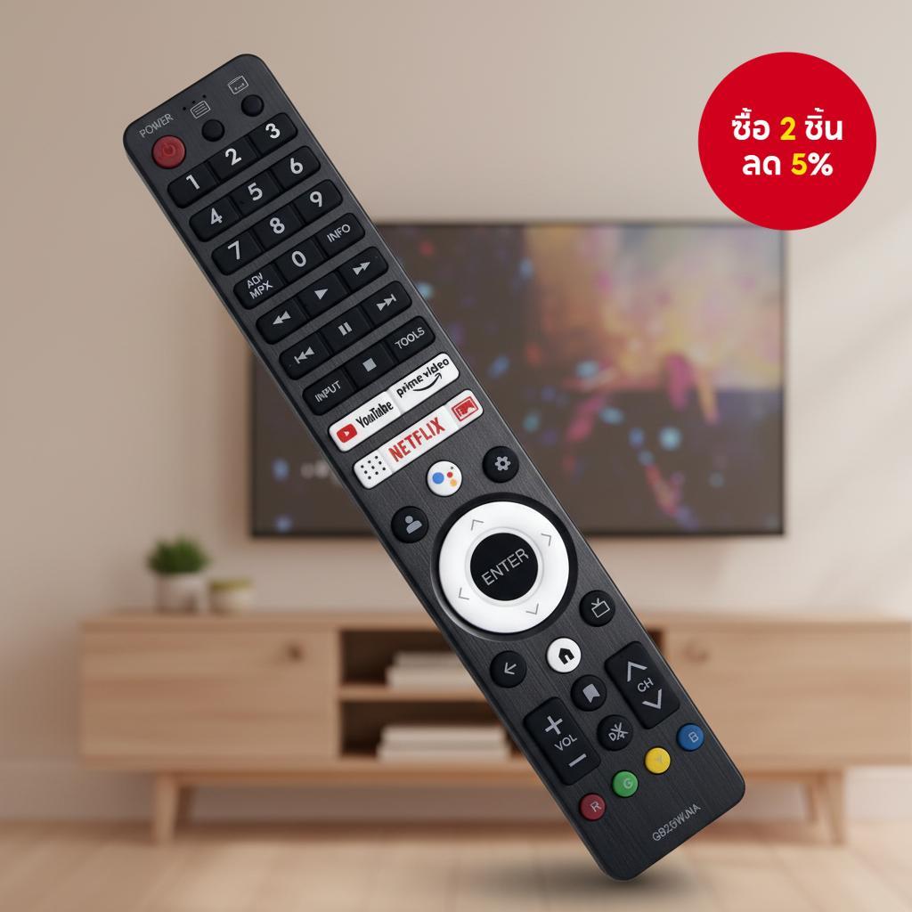 รีโมท GB326WJNA ใช้ได้กับทีวี Sharp รุ่น: 2T-C32BE1T, 2T-C40BG1X, 2T-C42BG1X, 2T-C20BG1I, 4T-C50BJ3T