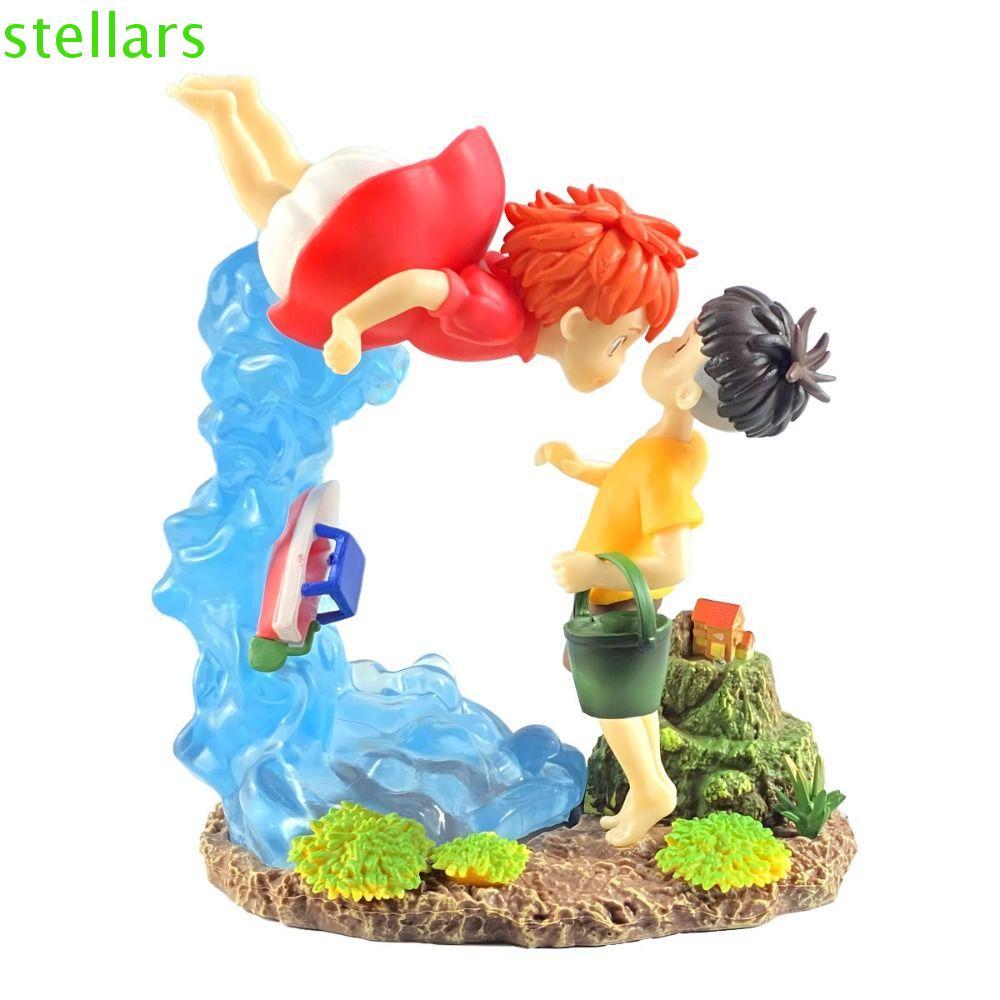 STELLARSYNC Sousky Seagal รูป, PVC ตุ๊กตา Gk รูปปั้น Ponyo บน Cliff รูป, ของขวัญเด็กการ์ตูน 15 ซม.ขอ