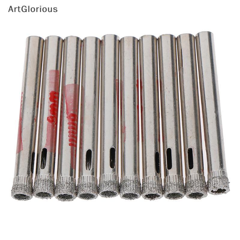 Art 10 ชิ้น 6 มิลลิเมตรเพชรเคลือบ Core Hole Saw เจาะ Bits กระเบื้องแก้วเครื่องมือเซรามิค N