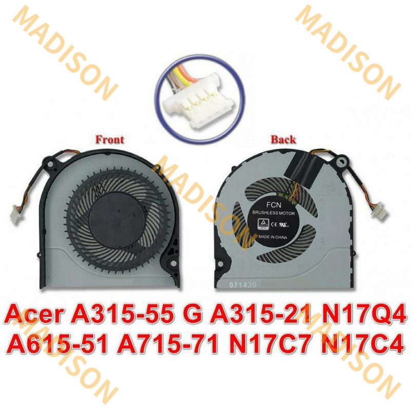 พัดลมระบายความร้อน CPU Acer A315-55 G A315-21 N17Q4 A615-51 A715-71 N17C7 N17C4