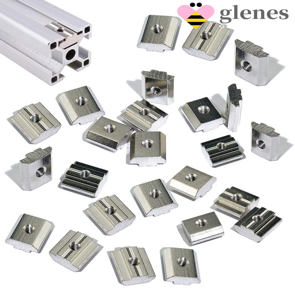 GLENES Hammer Nut 20PCS Square T Block 2020 3030 4040 4545 T Slot Nut