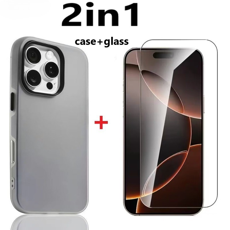 2in1 เคสโทรศัพท์ super HD แก้วสําหรับ Itel A70 A80 A90 A05S A60 A60S A50C P55 S23 Tecno Pova 7 6 5 P